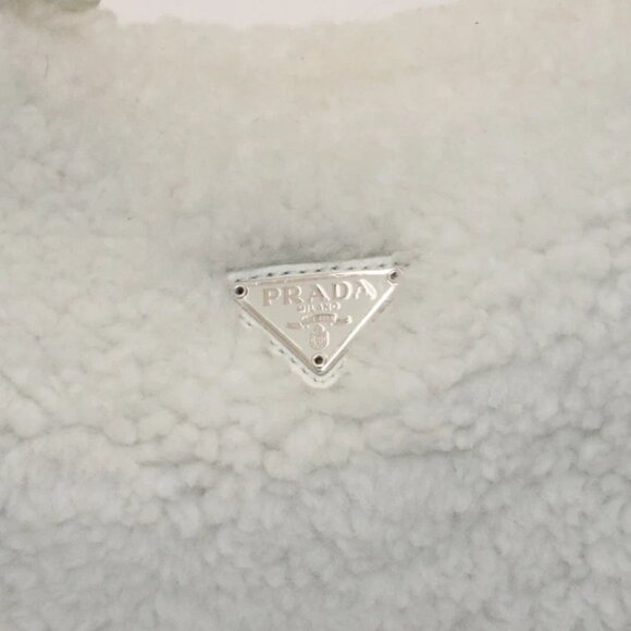Prada Shearling Mini Re-Edition 2000 Bag - White - Picture 11 of 15